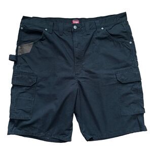 Wrangler Workwear Ripstop Cargo Shorts Black Big Tall Cotton Men's Size 44